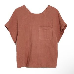 Madewell Lightspun Renwood Button-Back Top